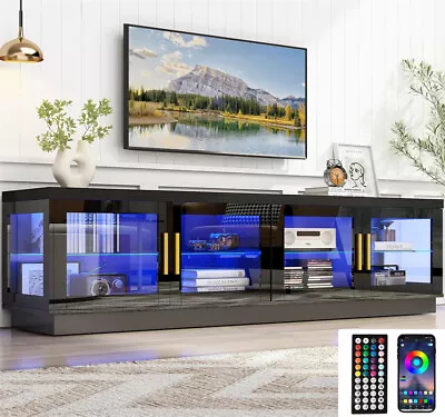 70  High Glossy Modern LED TV Stand TV Entertainment Center For 75/80/85  TV • $224.19