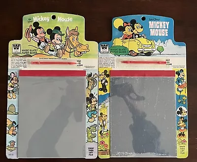 2 Vintage 1970's MICKEY MOUSE Disney MAGIC SLATE • $35