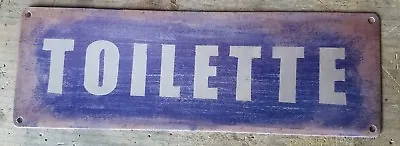 $15.99 • Buy Toilette French Bathroom Reproduction Steel Street Sign