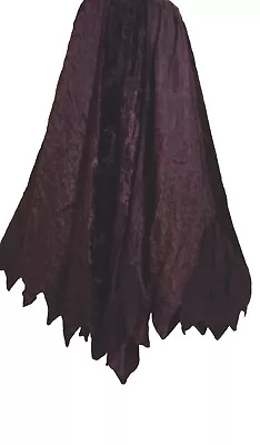 Purple Velvet Pagan Gothic Medieval Gypsy Skirt Size 18 • £9.99