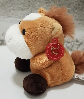 £3.99 • Buy Keels Toys Horse Plush Soft Toy Brown Pony Beanie Small  Sitting Kids Cuddly Toy