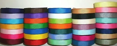 Grosgrain Ribbon Mixed Lot 36 Yards Solid Colors 3/8  Inch Ref KL1 • $12.99