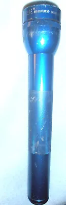 Vintage 3D Cell Mag-Lite Flashlight 12  Blue Aircraft Grade Aluminum Body • $15.99