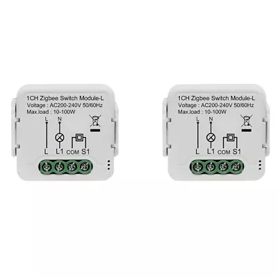 Tuya ZigBee 3.0 Smart Light Switch Module No Neutral Wire Required Works5460 • $19.33