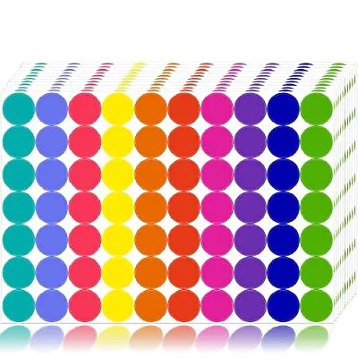 1400 PCS Colored Dot Stickers Round Color Coding Labels Circle Dots Labels Stick • $9.22