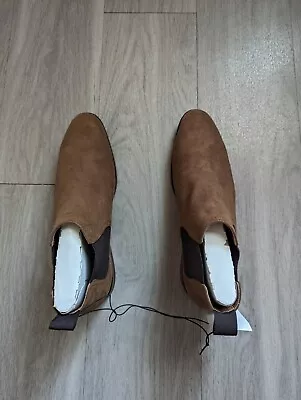 H&M Men's Chelsea Boots Light Brown Suede: US 10.5 / EUR 44 New W/ Tags • $10