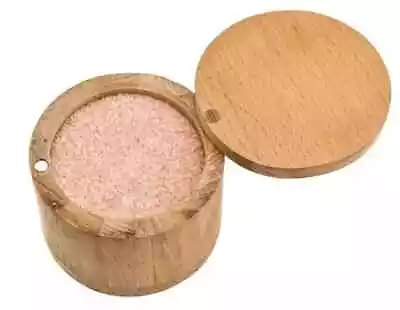 Wooden Salt Box Magnet Swivel Lid Spice & Herbs Or Any Seasoning Wood Container. • $15.99