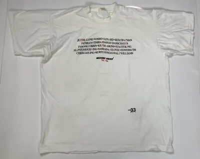 VINTAGE Miami Heat 1995 1996 Graphic T-shirt Men XL White USA 90s Single Stitch • $24.95