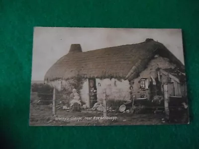 Granny's Cottage near Fraserburg Postcard Lady Outside • £5