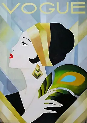 Vintage Vogue Cover Art Deco 1920s Fashion - 17  X 22  Fine Art Print • $79.99