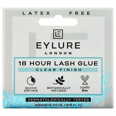 Eylure 18 Hour Lash Glue Clear (4.5ml) For False Eyelashes Fake Lashes Lashfix • £5.88