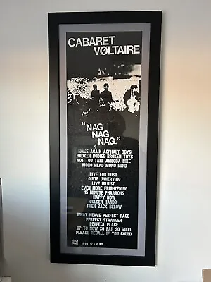 CABARET VOLTAIRE Mounted & Framed “Nag Nag Nag” Lyrics 1979 Wall Art - Superb • $149.20