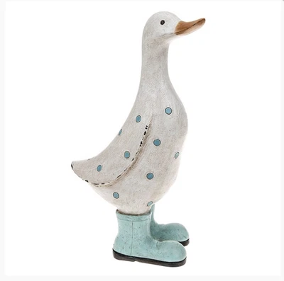 £24.95 • Buy 29cm Aqua Duck Decorative Ornament Duck Spotty Wellies Figurine Home Decor Gift