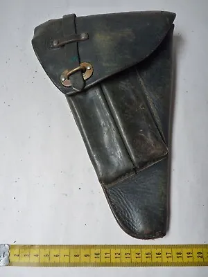 Original WW2 Swedish M40 Husqvarna Lahti Pistol Holster Brown Leather -P08 Luger • £22