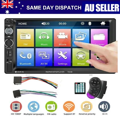 7'' USB Double Din Car Stereo Bluetooth Head Unit Android Touch Screen FM Radio • $38.99