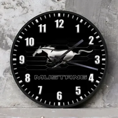 Ford Mustang Wall Clock 9  New Black  • $29.99