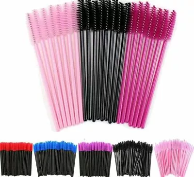 Disposable Mascara Wands Eyelash Brushes Eyebrow Spoolie Brush Cosmetic Kit • £2.99