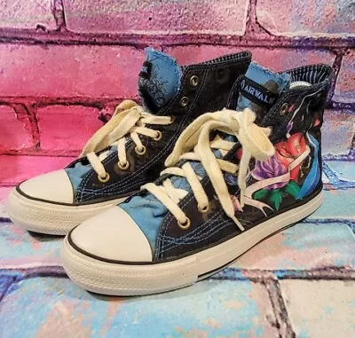 Ed Hardy AIRWALK High Top Shoes LOVE Heart Womens Black With Blue 7.5 • $24.99