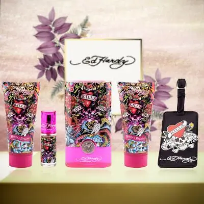 ED HARDY By CHRISTIAN AUDIGIER Women's Woman Incl. 100ml EDP Perfume Set Fragrance Set • £21.58