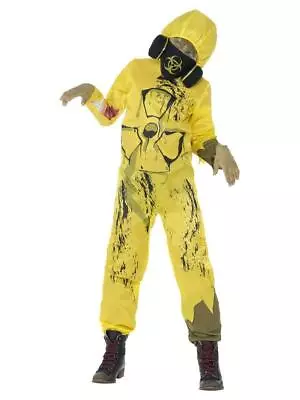 Child Yellow Toxic Waste Gas Mask Halloween Fancy Dress Costume And Face Paint • £4.28