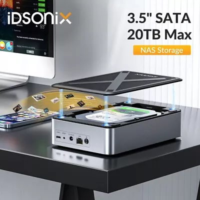 IDSONIX Network Attached Storage NAS 2.5  3.5  Inch HHD Enclosure 8 TB 20 TB • £52.99