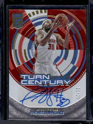 2023-24 Elite #TCS-WAL Rasheed Wallace SN21/25 Turn Of The Century Auto Blue • $75.95