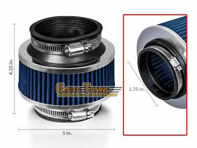 2.75  Inlet Cold Air Intake Universal Bypass Valve Filter BLUE For Volkswagen • $14.39