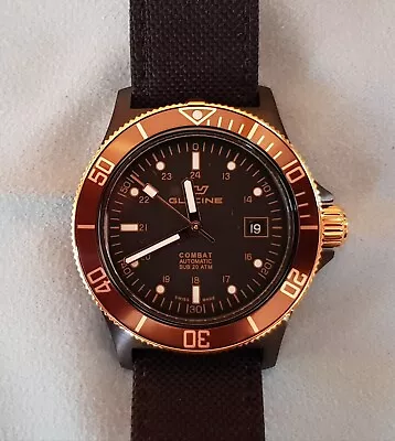 GLYCINE COMBAT SUB GOLDEN EYE Automatic Watch GL0093 • $750