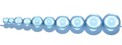 Pangaeawalker AAA Quality Round Miracle Beads 4 5 6 8 10 12 Mm Silver Blue • £1.99