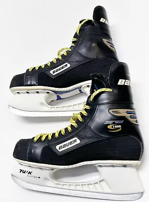 Bauer Supreme 1000 Super Fit  Hockey Ice Skates Tuuk Custom Black Mens 11 • $52