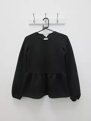 Miss Selfridge Black Long Sleeve Floaty Blouse Top Ladies Size UK 8 BNWT • $7.39