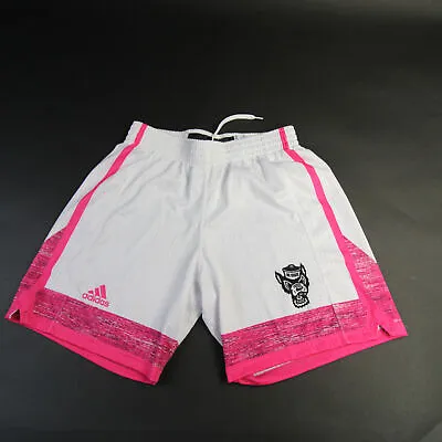 $35.74 • Buy NC State Wolfpack Adidas Practice Shorts Women's White/Hot Pink Used