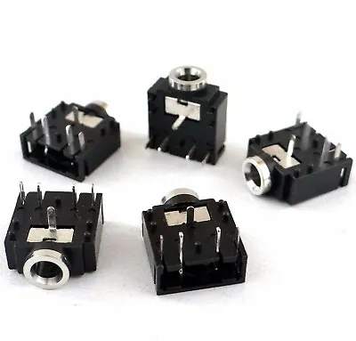 3.5mm Stereo Jack Socket X5 PCB DIY Electronics Component Music Sound PC Laptop • £3.99