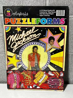 Michael Jackson Colorforms Puzzleforms Puzzle 1984 MJJ Productions Sealed NOS • $25
