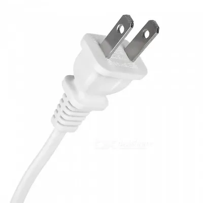 US USA Plug Figure 8 Cable 2m AC Mains Power Extension Lead Cord White • £3.99