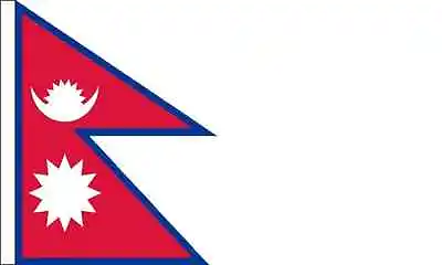 £4.99 • Buy Nepal Sleeved Flag Suitable For Boats 45cm X 30cm