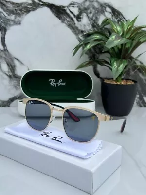 Ray-Ban Gold Black Frame Sunglasses ! Ferrari Edition Premium Quality With Box • $202.53