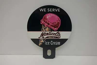 Monticello Dairy License Plate Topper! 4 3/4  High By 3 3/4  Wide Colorful!  • $56