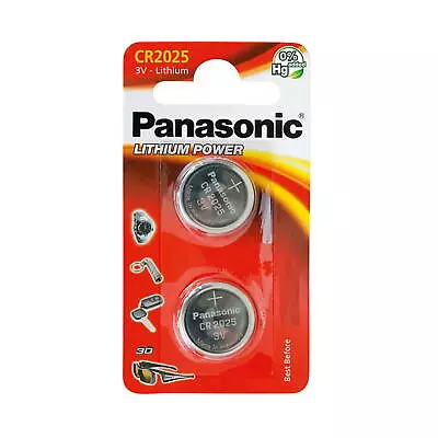 Panasonic CR2025 Lithium Coin Cell Battery Twin Pack • £3.87
