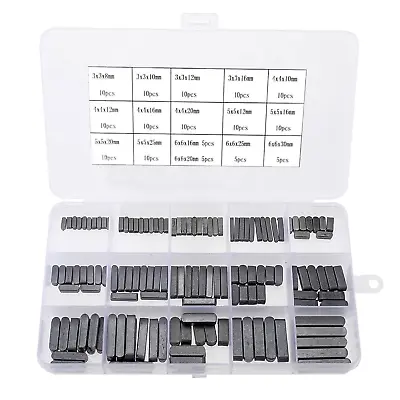 140 PCS Round Ended Feather Key Set Parallel Drive Shaft Keys 3Mm 4Mm 5Mm 6Mm Ke • $22.81