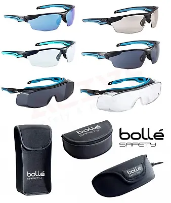 Bolle Tryon Safety Glasses Anti-Scratch & Anti-Fog Lens /// Polyester Case Pouch • £7.19