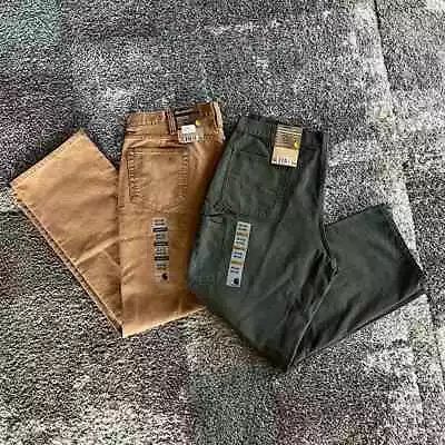 Carhartt Work Pants Utility Heavy Duty Tan And Green Men’s Size 40 X 32 NWT • $55