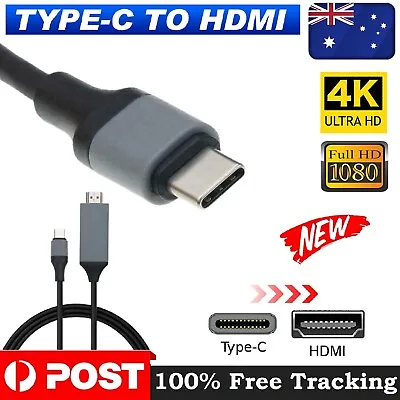 $21.99 • Buy USB C To HDMI Cable Type C Male To HDMI Male 4K Cable For Laptop Tv Mobile HDTV
