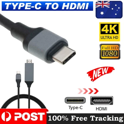 $21.99 • Buy USB C To HDMI Cable Type C Male To HDMI Male 4K Cable For Laptop Tv Mobile HDTV