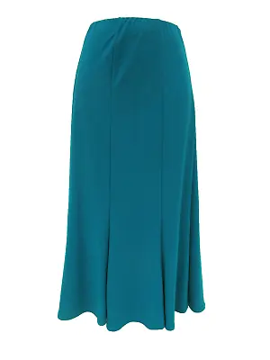 Saloos - Womens Skirt Size 12 - Deep Teal Midi Pull On Fit • £7.49