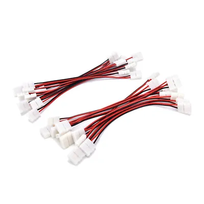 2 Pin Line Connector Adapter For 5050 5630 Single Color 10mm LED Strip • $1.59