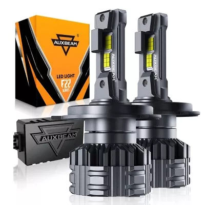 AUXBEAM Canbus H4 LED Headlight Kit Light Bulbs High Low Beam 6000K HB2 9003 F22 • $63.99