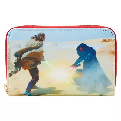Loungefly Star Wars Zip Around Purse Phantom Menace Scenes New Official Red • $29.08