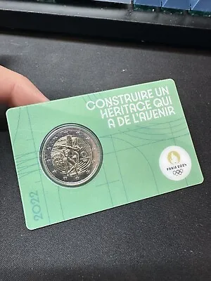 2022 2 Euro 2024 Paris Olympics Commemorative Coin Blister - 50000 Minted GREEN • $22