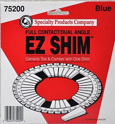 SPECIALTY PRODUCTS COMPANY   75200  Blue EZ Shim   Dual Angle  Camber / Toe Shim • $14.29